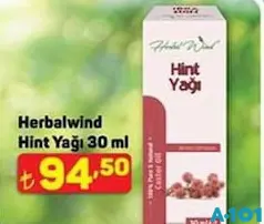 HERBALWİND HİNT YAĞI 30 ML fiyat ve kampanya bilgisi